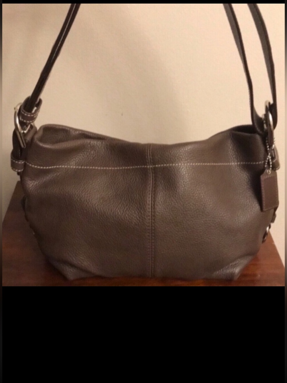 Vintage Coach Pebbled Leather Shoulder Crossbody Bag